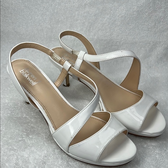 Lauren Blakwell Shoes - Lauren Blakwell White Patent Leather Heels